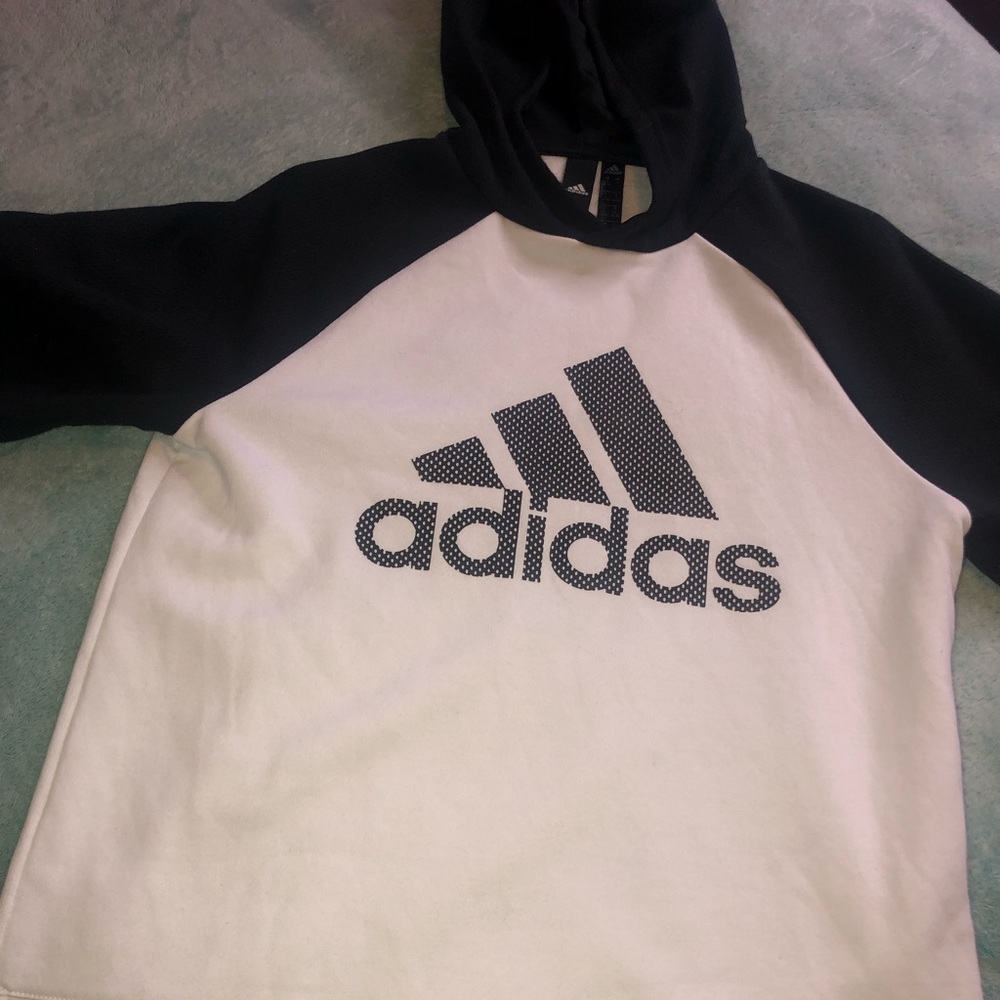 Adidas size Small hoodie white/black